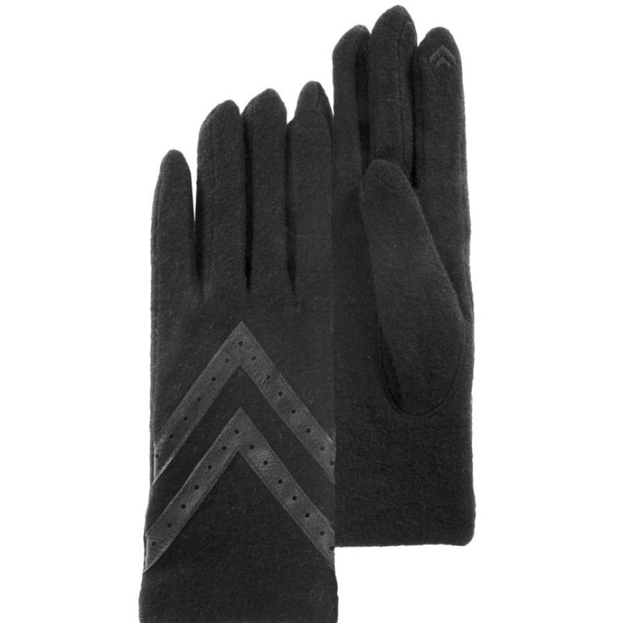 Femme Isotoner | Gants Femme Tactiles Laine Noir