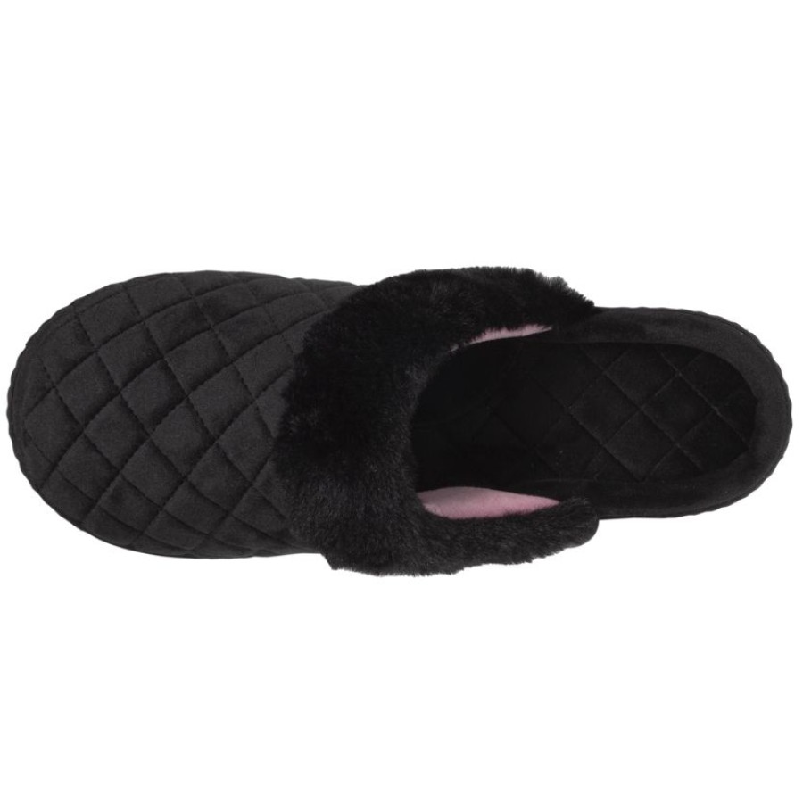 Femme Isotoner | Chaussons Mules Femme Matelasse Noir