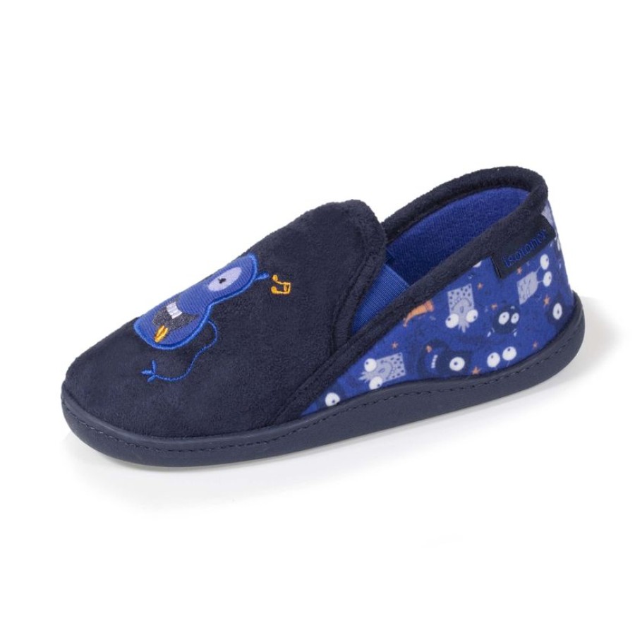 Enfant Isotoner | Chaussons Mocassins Enfant Monstre