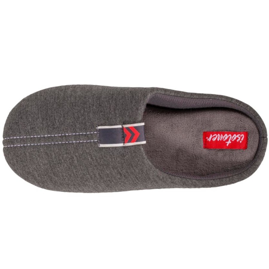 Homme Isotoner | Chaussons Mules Homme Gris Chine