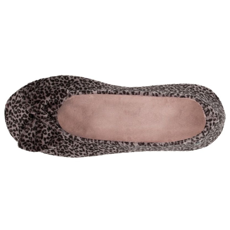 Femme Isotoner | Chaussons Ballerines Femme Leopard