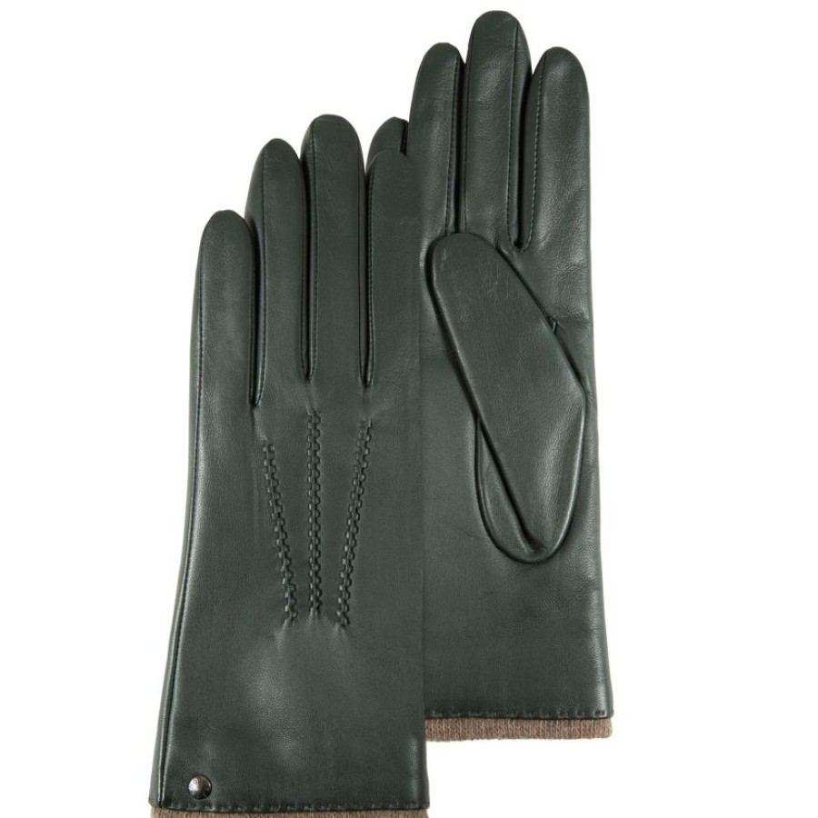 Femme Isotoner | Gants Femme Cuir Chaud Sapin