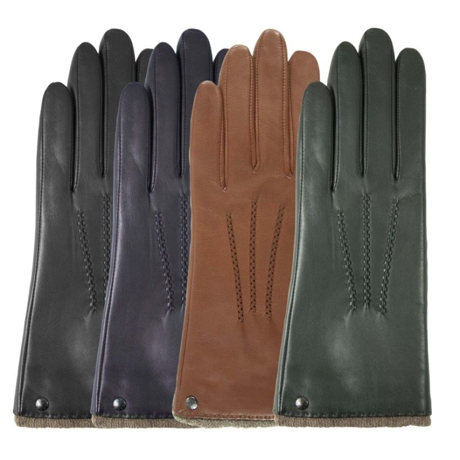 Femme Isotoner | Gants Femme Cuir Chaud Sapin