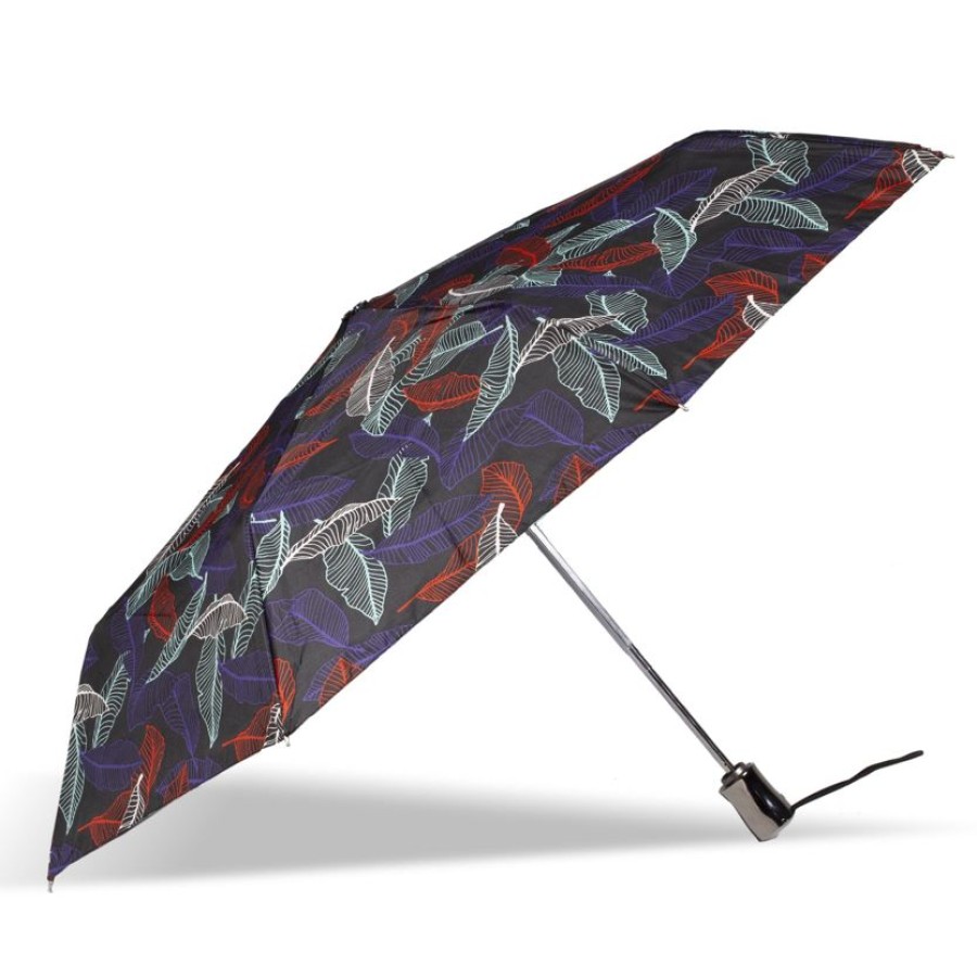 Femme Isotoner | Parapluie X-Tra Solide Auto Feuille Tropicale