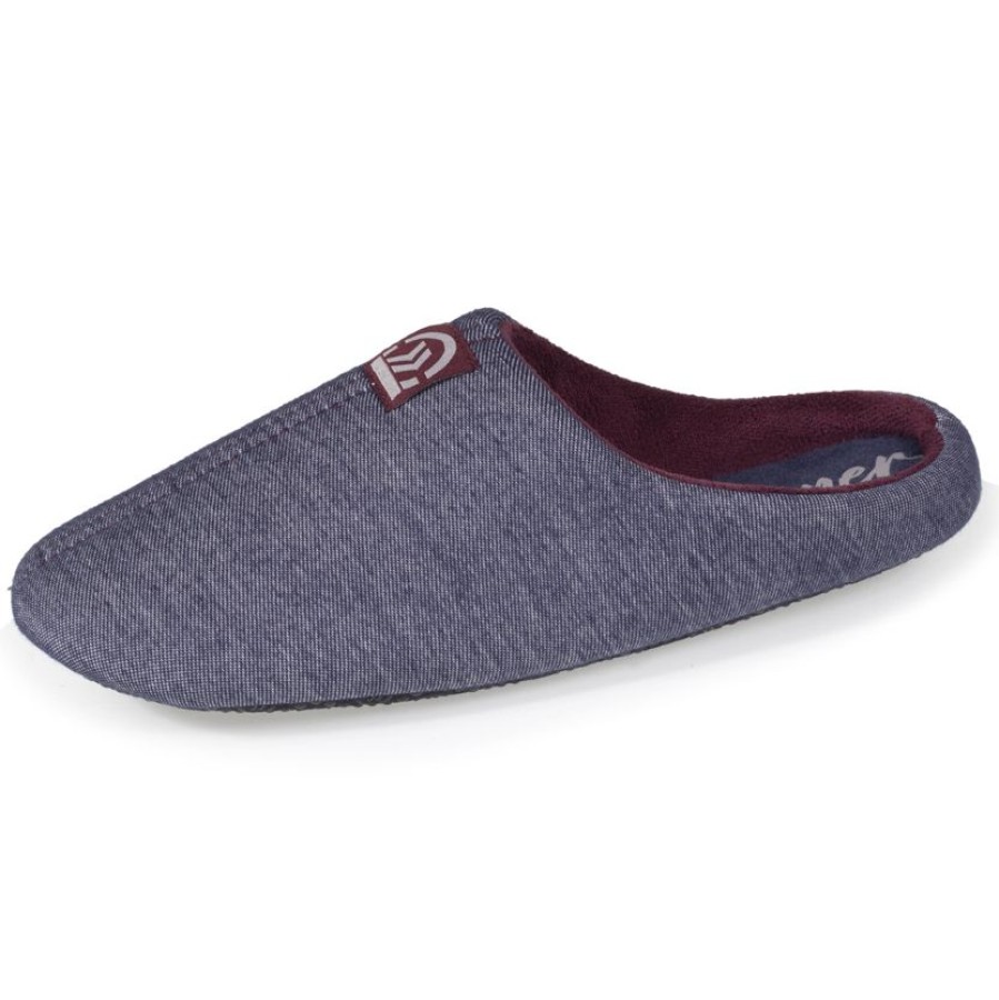 Homme Isotoner | Chaussons Mule Homme Denim