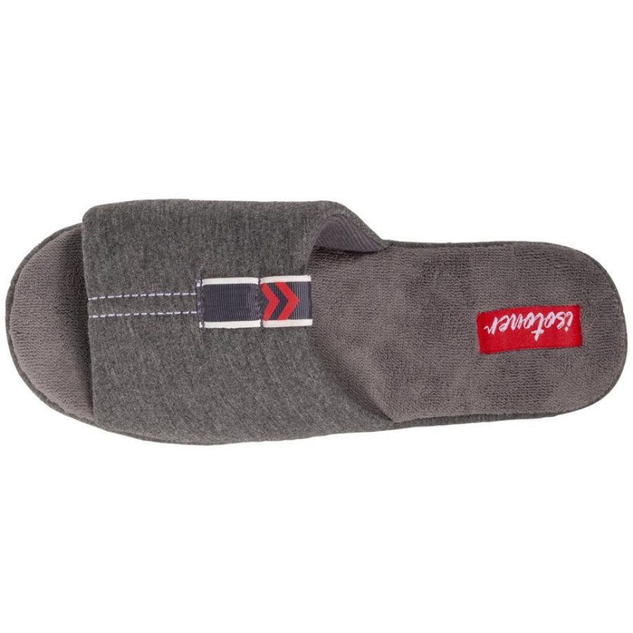 Homme Isotoner | Chaussons Sandales Homme Gris Chine