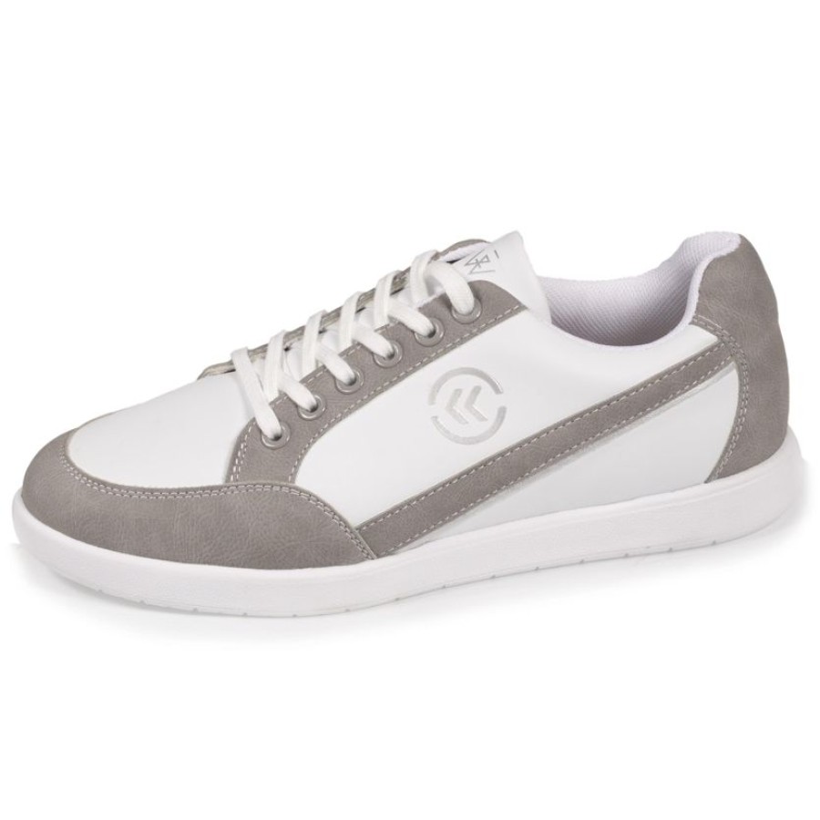 Femme Isotoner | Baskets Confort Femme Lacets Gris/Blanc