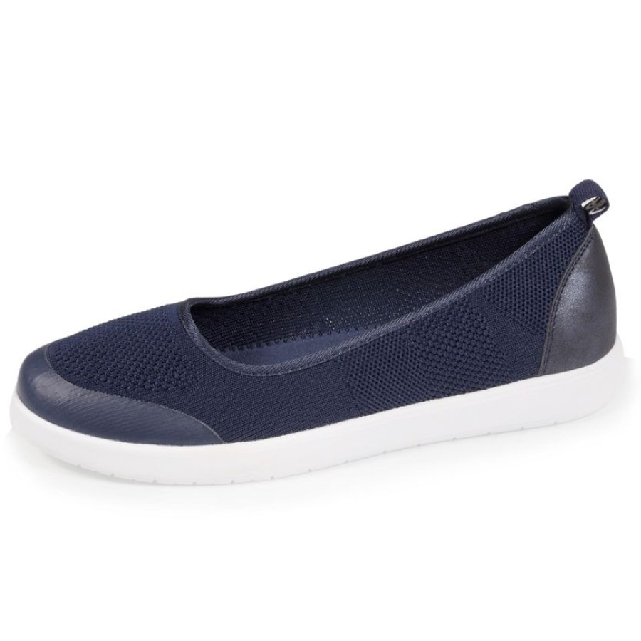 Femme Isotoner | Ballerines Femme Slip-On Marine