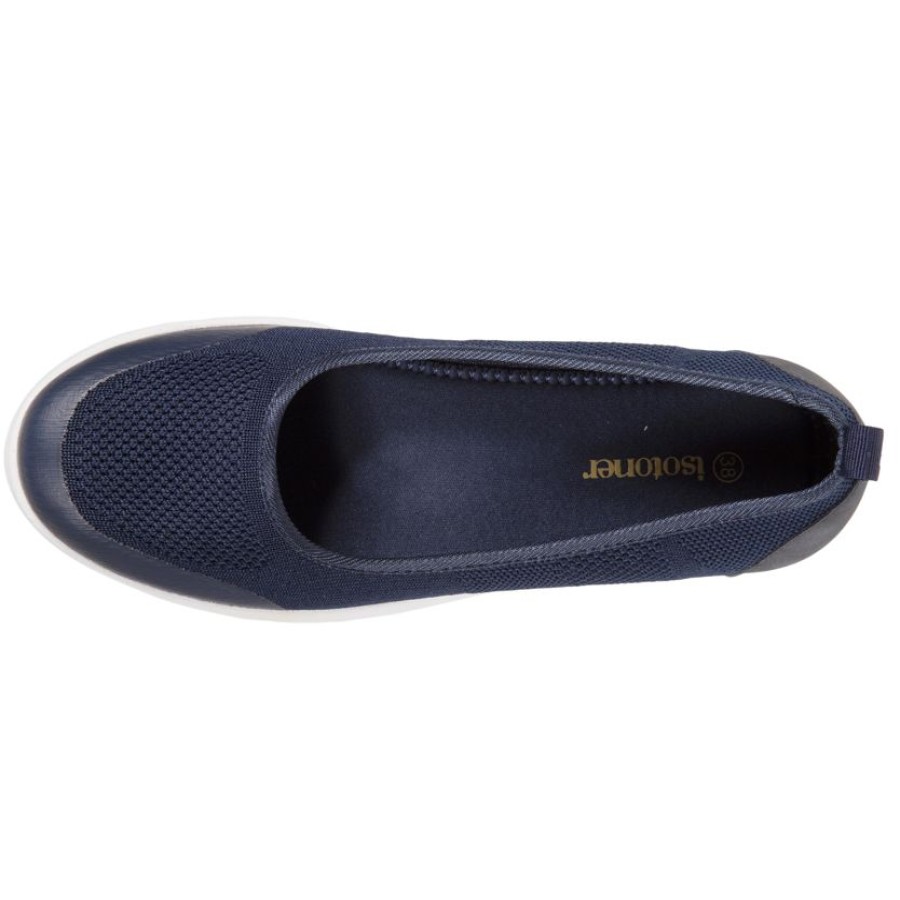 Femme Isotoner | Ballerines Femme Slip-On Marine