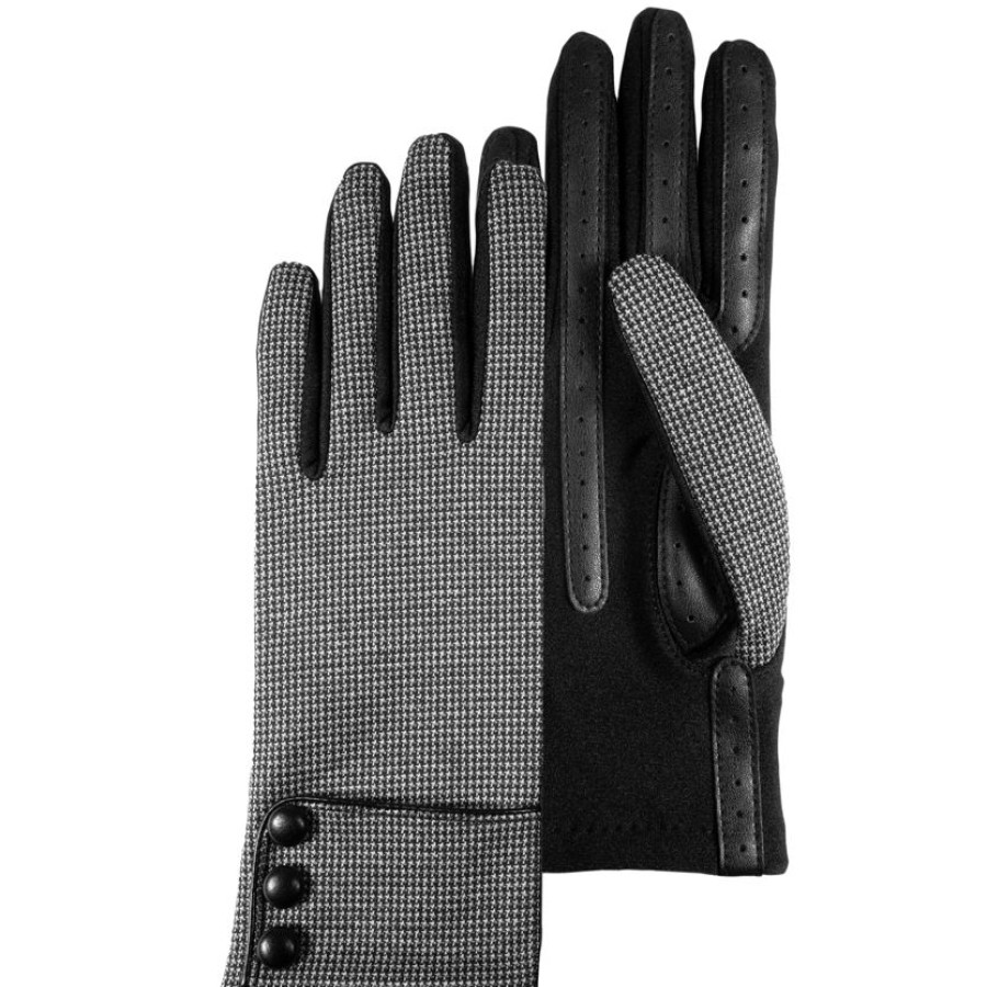 Femme Isotoner | Gants Femme Tactiles Extensibles Pied De Poule