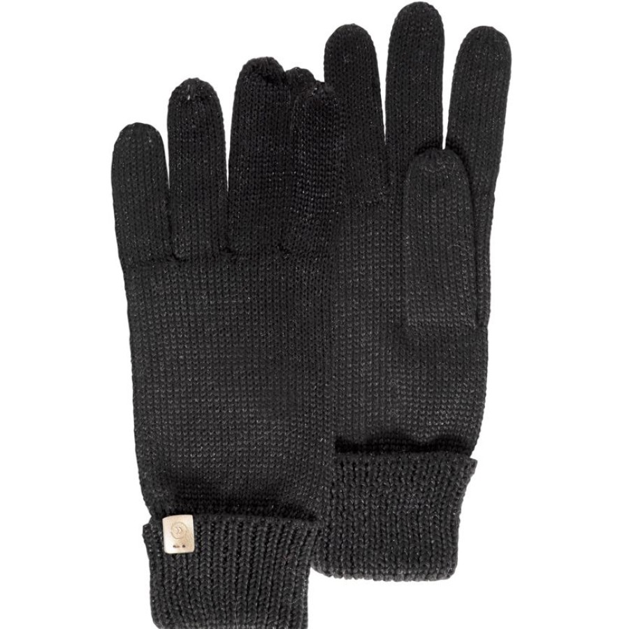 Femme Isotoner | Gants Femme Maille Recyclee Noir