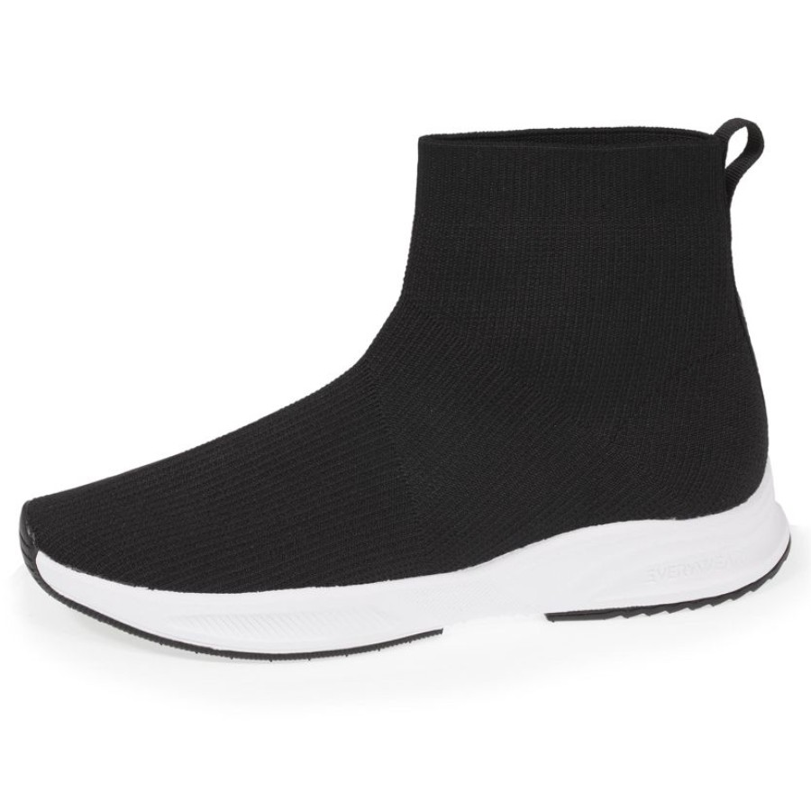 Femme Isotoner | Baskets Confort Femme Slip-On Hautes Noir